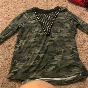 Vneck camo shirt